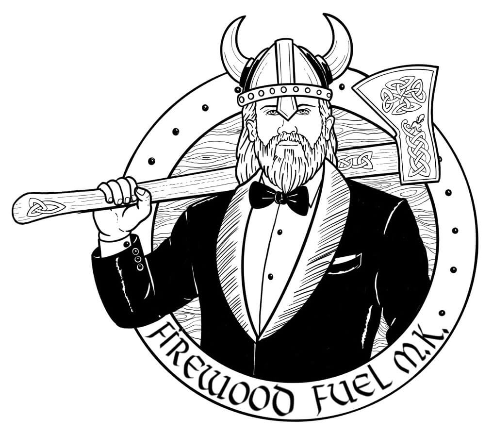 Backround Decoration - Firewood Fuel Logo